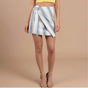 Free People Tuscan Sunrise Linen Blend Side Tie Skirt